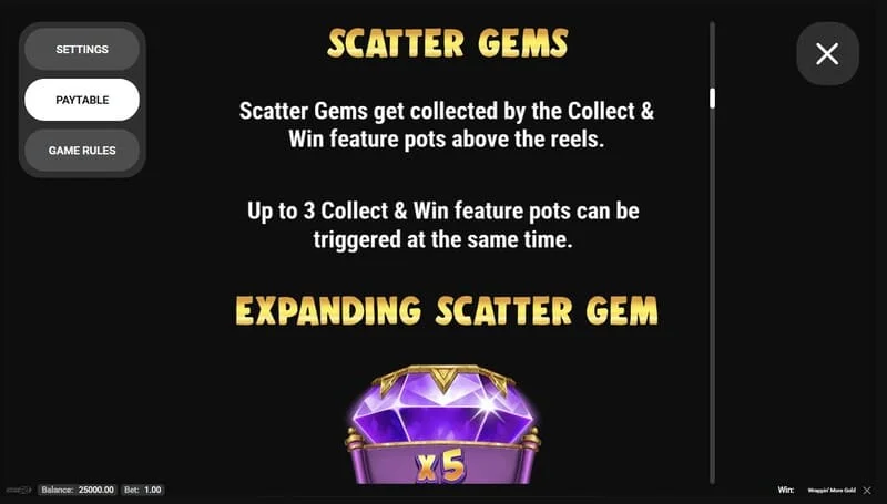 Wrappin' More Gold - Scatter de gema en los carretes